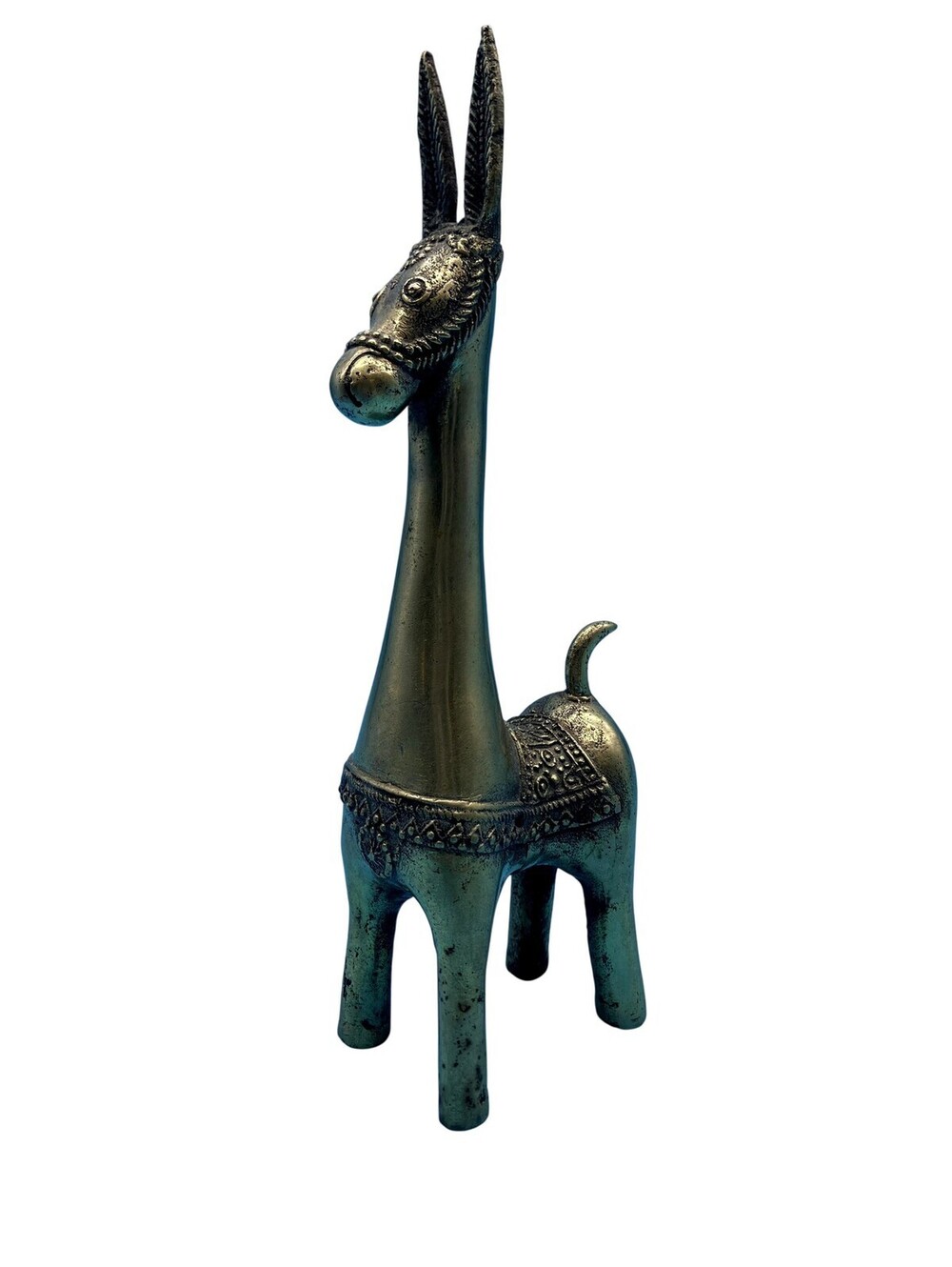 Unmarked Llama Figurine Brass Standing Long Neck home decor
